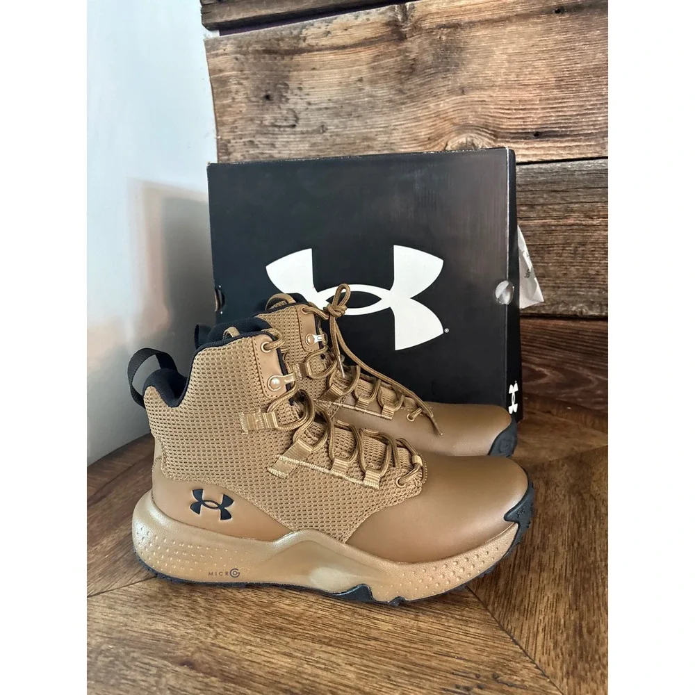 Under Armour UA Micro G Stellar Mid Tactical Boots Brown 3028316-498 Mens 9